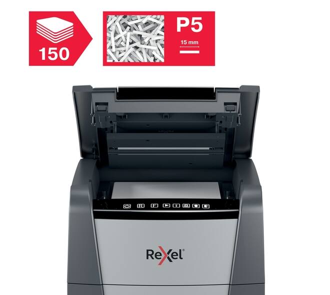Papiervernietiger Rexel Optimum Auto+ 150M P5 snippers 2x15mm
