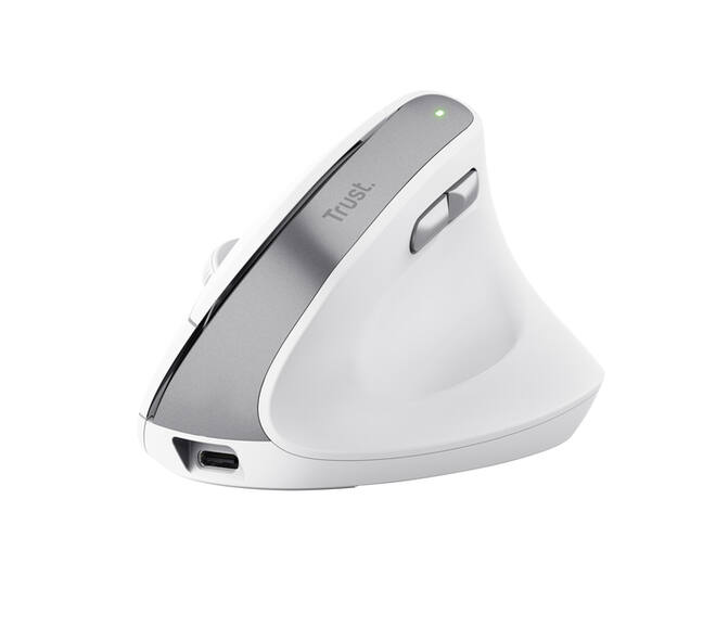 Muis Trust ergonomisch BAYO II draadloos wit