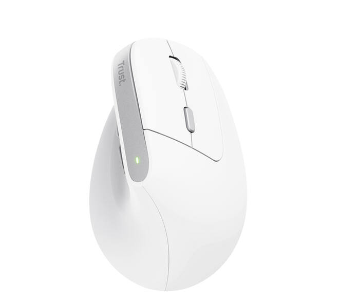 Muis Trust ergonomisch BAYO II draadloos wit