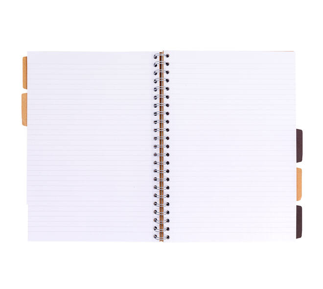 Projectboek Pukka Pad Kraft A4 lijn 5-tabs 200 pagina's 80gr