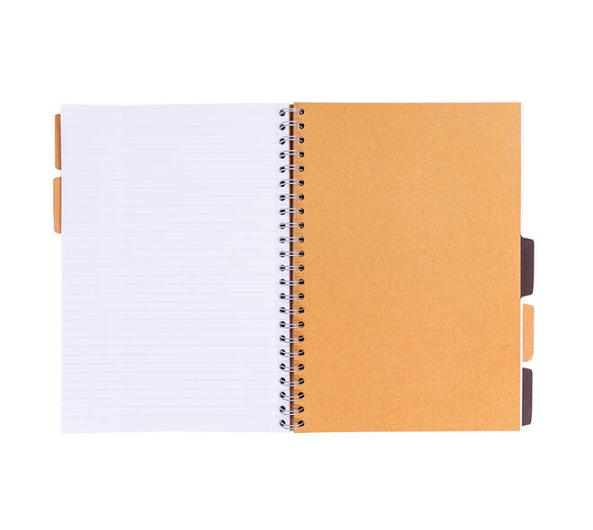 Projectboek Pukka Pad Kraft A4 lijn 5-tabs 200 pagina's 80gr