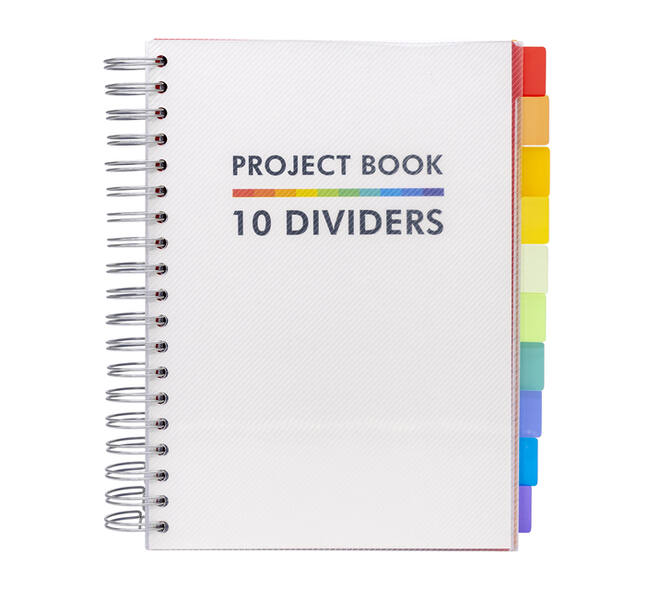 Projectboek Pukka Pad White B5 lijn 10-tabs 400 pagina's 80gr