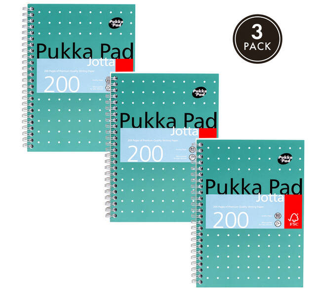 Notitieboek Pukka Pad Jotta A5 lijn 200 pagina's 80gr groen