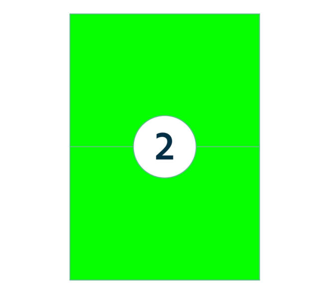 Etiket Rillprint 210x148mm fluorgroen 200 etiketten
