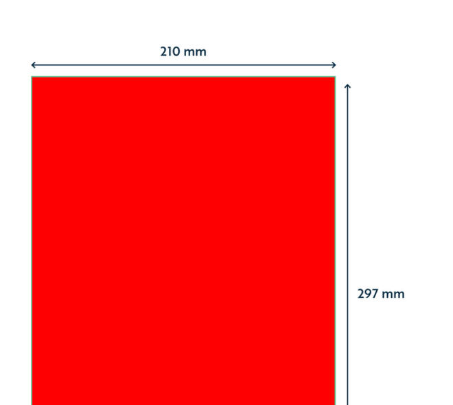Etiket rillprint 210x297mm fluorrood 100 etiketten