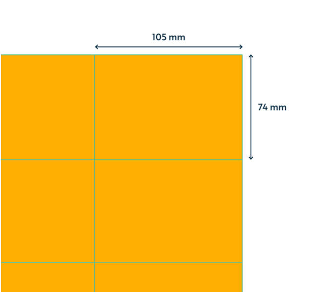 Etiket Rillprint 105x74mm fluororanje 800 etiketten