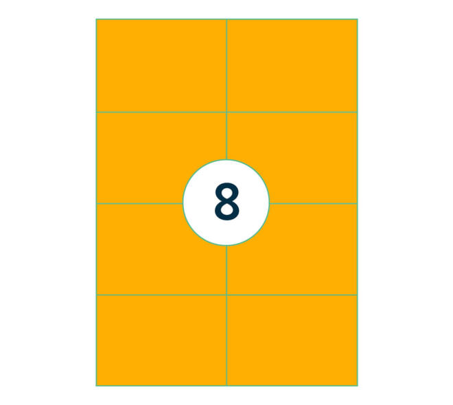 Etiket Rillprint 105x74mm fluororanje 800 etiketten