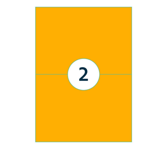Etiket Rillprint 210x148mm fluororanje 200 etiketten