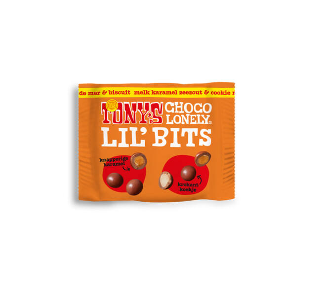 Chocolade Tony's Chocolonely Lil'Bits karamel zeezout & cookie mix 40 gram