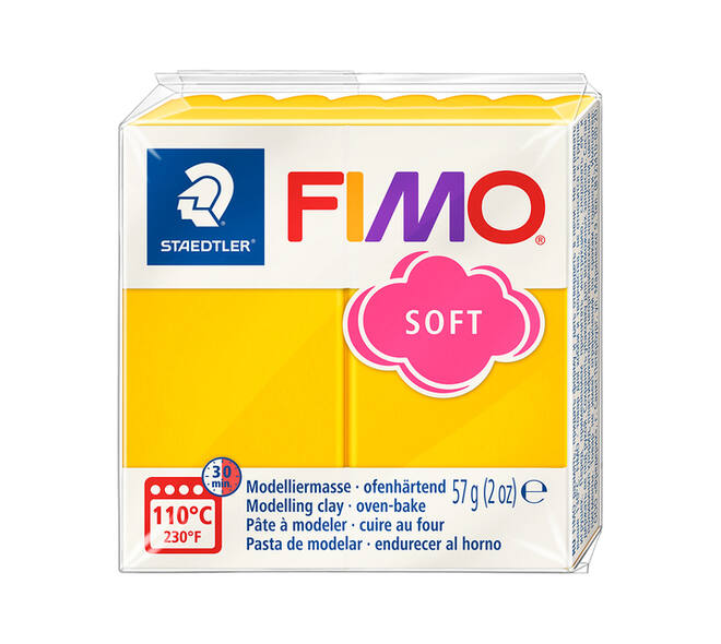 Boetseerklei Fimo soft 57 gram zonnegeel