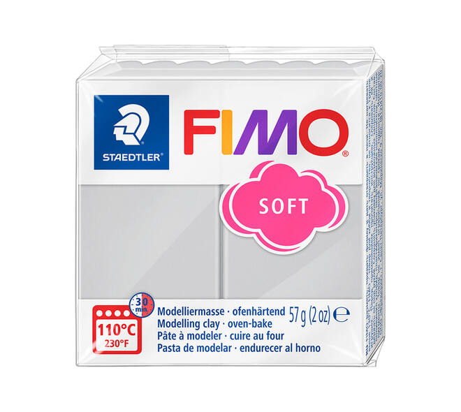 Boetseerklei Fimo soft 57 gram dolfijngrijs