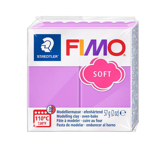 Boetseerklei Fimo soft 57 gram lavendel