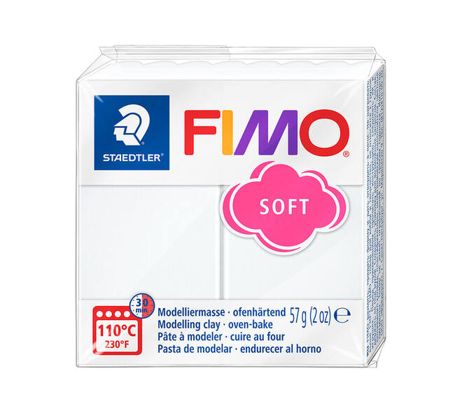 Boetseerklei Fimo soft 57 gram wit