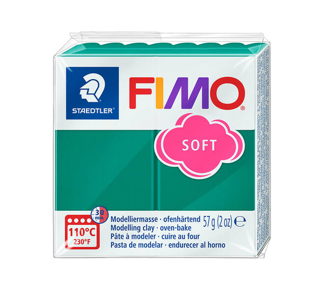 Boetseerklei Fimo soft 57 gram smaragd