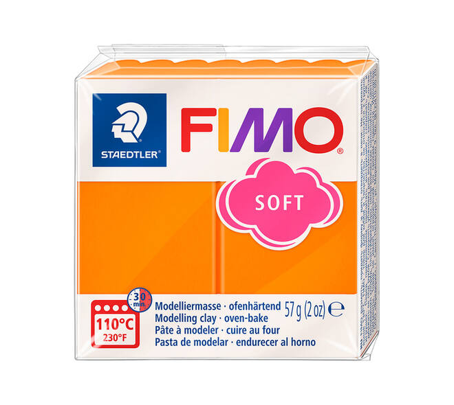 Boetseerklei Fimo soft 57 gram mandarijn