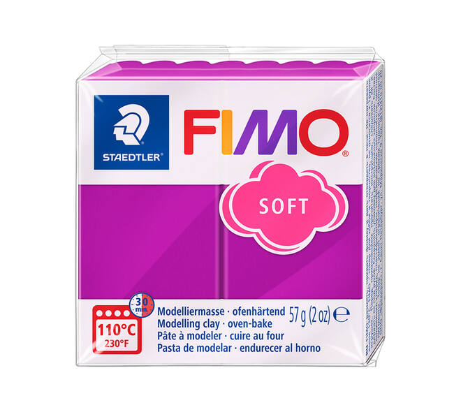 Boetseerklei Fimo soft 57 gram purperviolet