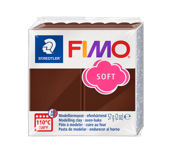 Boetseerklei Fimo soft 57 gram choco