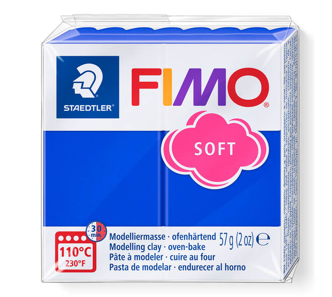 Boetseerklei Fimo soft 57 gram brilliantblauw