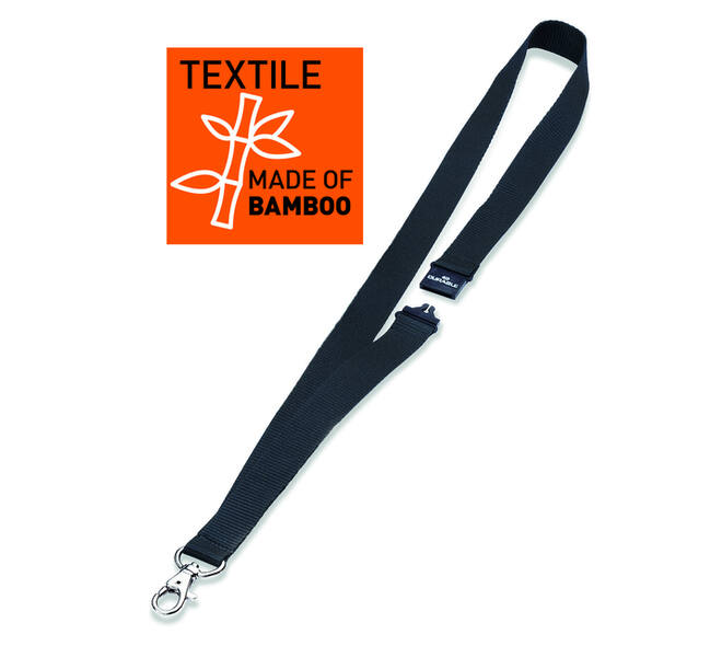 Textielkoord Durable ECO met karabijnhaak 10 stuks