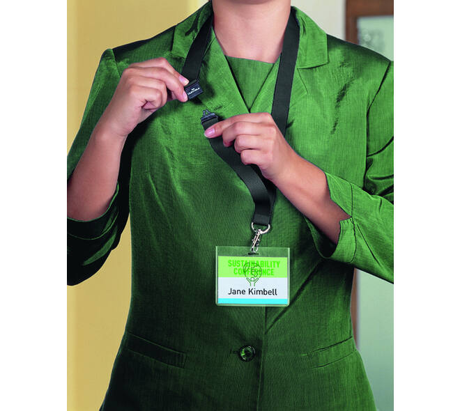 Textielkoord Durable ECO met karabijnhaak 10 stuks