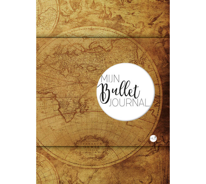 Mijn Bullet Journal wereldkaart dots 240 pagina's