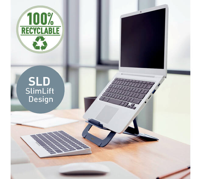 Laptopstandaard Leitz Ergo Aluminium plat verstelbaar