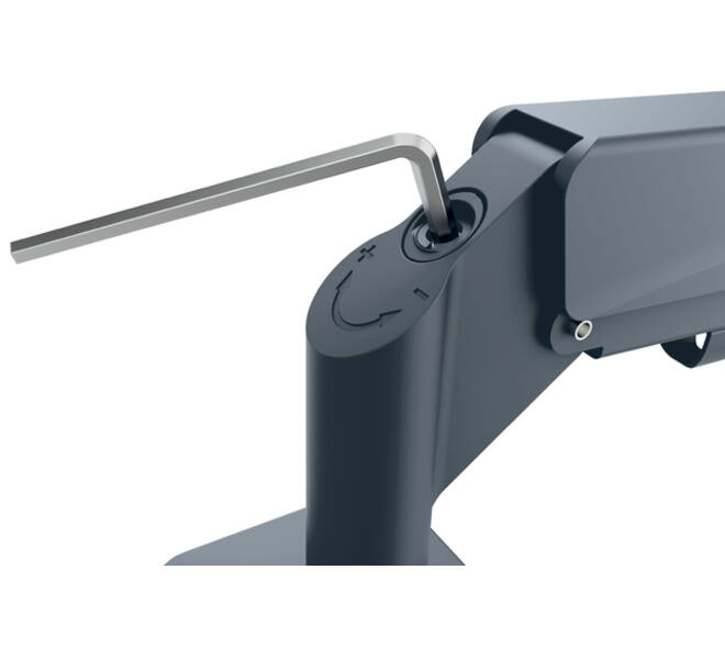 Monitorarm Leitz Ergo ruimtebesparend dubbel donkergrijs