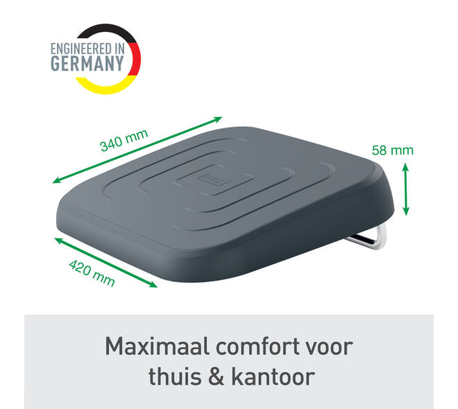Voetensteun Leitz Ergo verstelbaar gerecycled grijs
