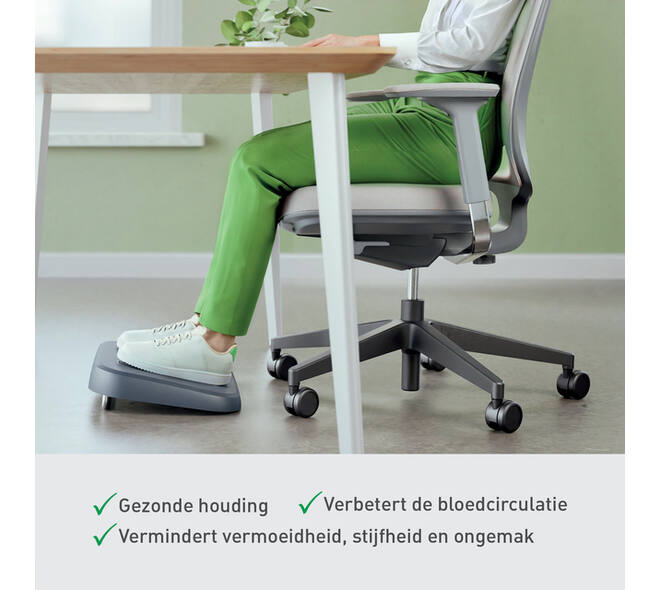 Voetensteun Leitz Ergo verstelbaar gerecycled grijs