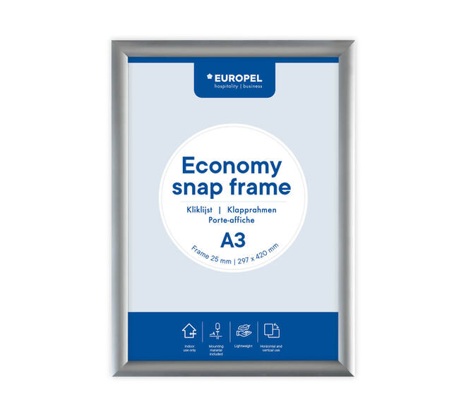Kliklijst Europel Economy A3 zilver
