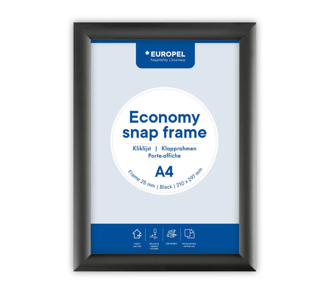 Kliklijst Europel Economy A4 zwart