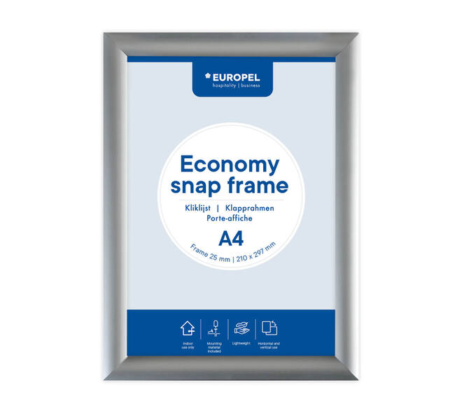 Kliklijst Europel Economy A4 zilver