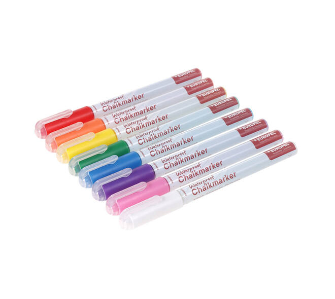 Krijtstift Europel watervast 1-3mm assorti etui 8 stuks