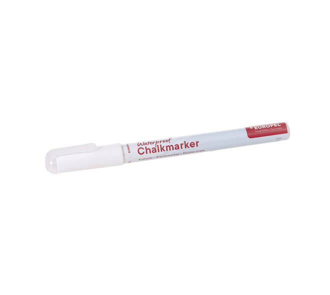 Krijtstift Europel watervast 1-3mm wit blister 1 stuk