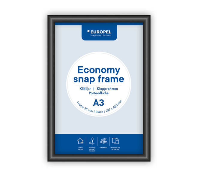 Kliklijst Europel Economy A3 zwart