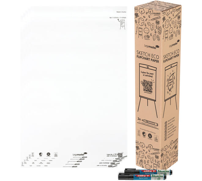 Flipoverpapier Legamaster SKETCH ECO blanco 5x 20 vellen