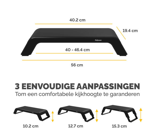 Monitorstandaard Fellowes Hana LT zwart