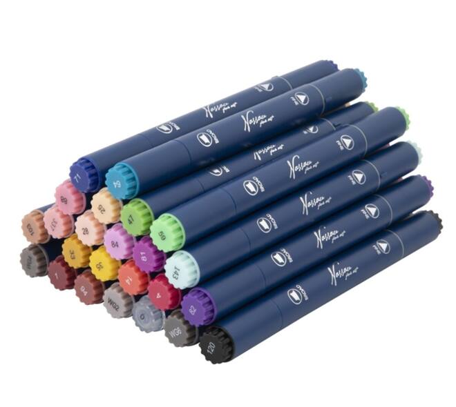 Alcoholmarkers Nassau Arts duopunt set à 24 kleuren