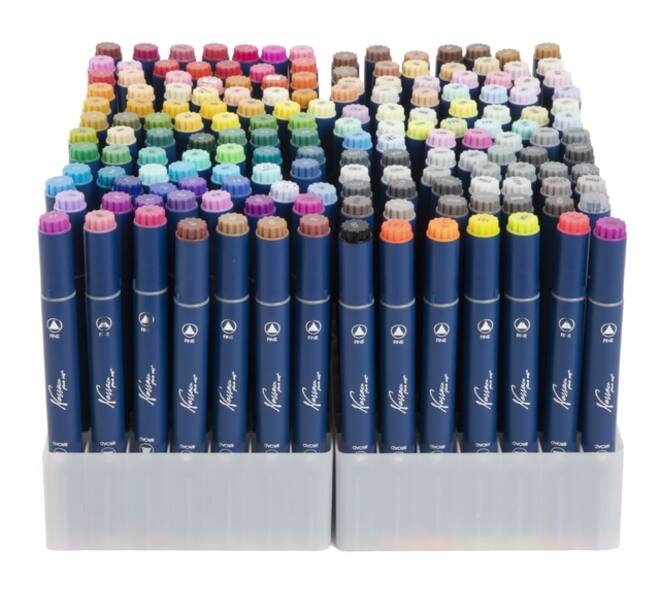 Alcoholmarkers Nassau Arts duopunt set à 168 kleuren