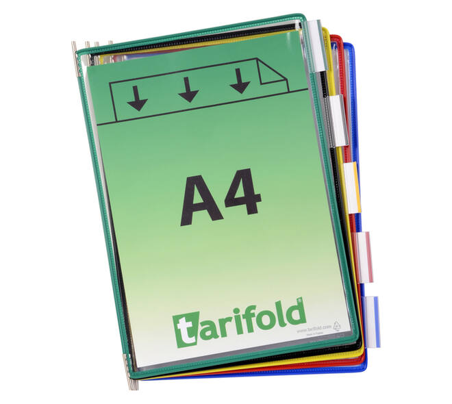 Zichtpaneel Tarifold A4 verticaal assorti 10 stuks