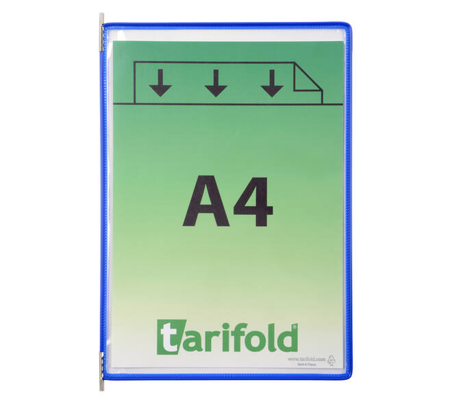 Zichtpaneel Tarifold A4 verticaal blauw 10 stuks