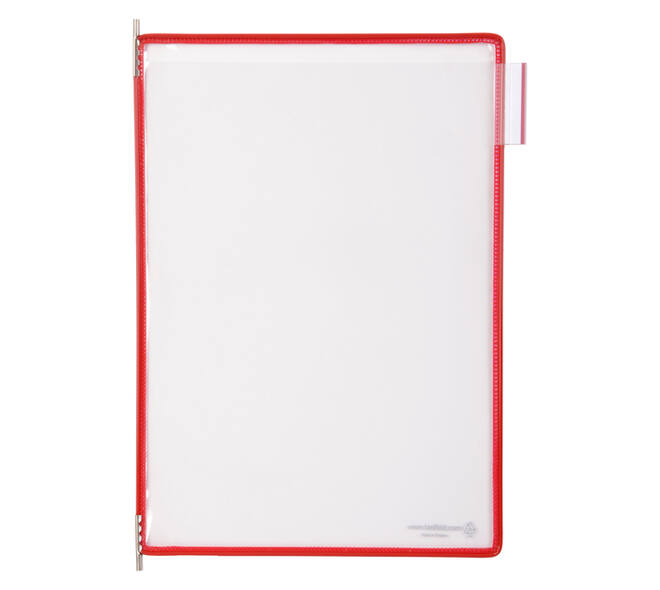 Zichtpaneel Tarifold A4 verticaal rood 10 stuks