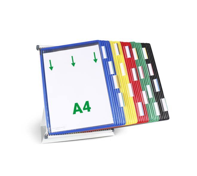 Zichtpanelensysteem bureau Tarifold metaal A4 met 30-tassen assorti