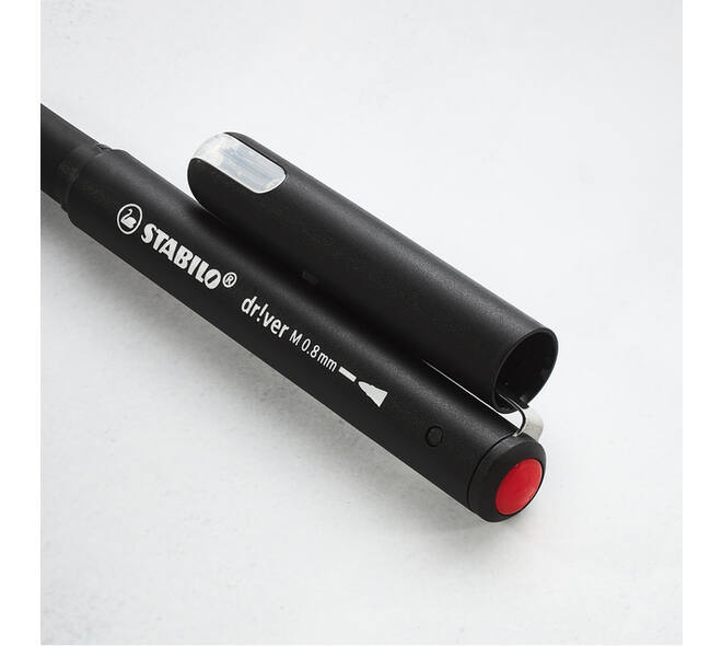 Fineliner STABILO dr!ver medium zwart
