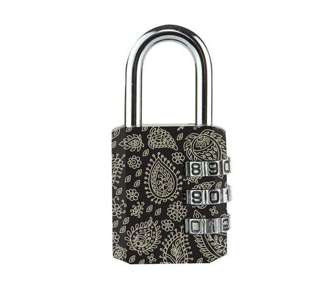 Hangslot Masterlock 3-cijfer combinatie 30mm 4 patronen ass