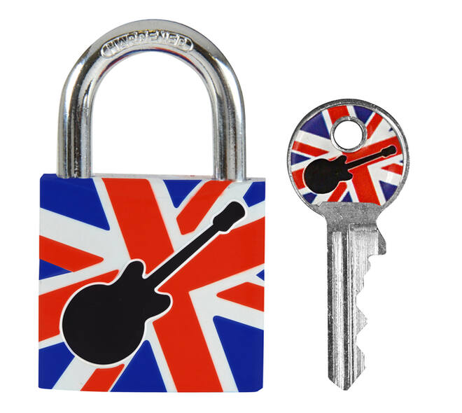 Hangslot Masterlock 30mm gitaar motief