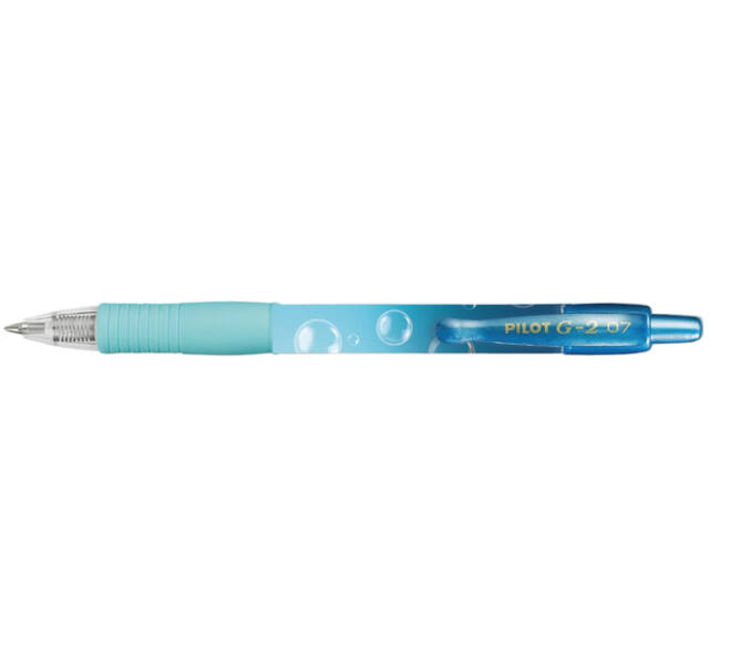 Gelschrijver PILOT G-2 Bubble blauw medium blauwschrijvend