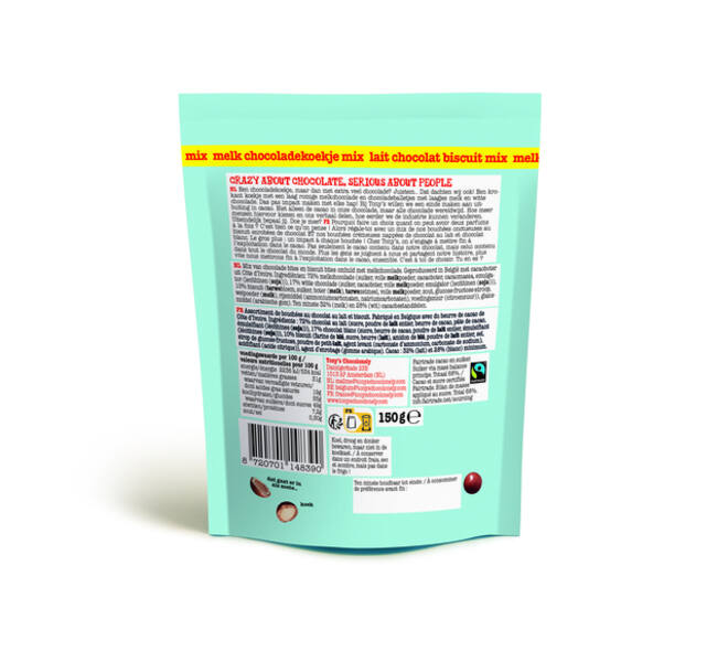 Chocolade Tony's Chocolonely Lil' Bits melk koekje mix 150 gram