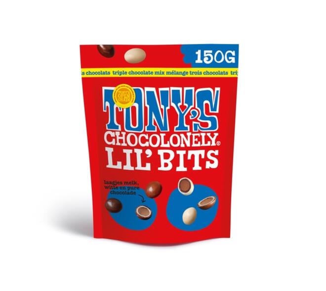 Chocolade Tony's Chocolonely Lil' Bits triple chocolate 150 gram