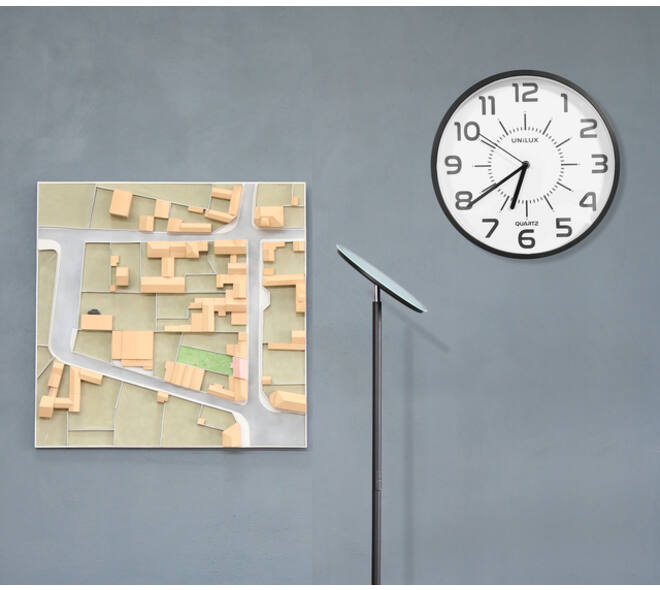 Wandklok Unilux Pop  Ø 30.5cm kunststof zwart